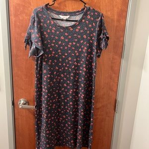 Lauren Conrad Floral Tie Sleeve Swing Dress